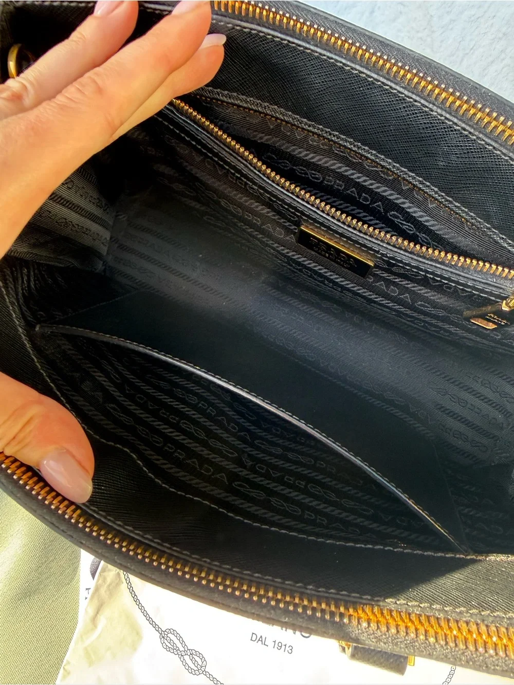 Prada Galleria medium Saffiano leather bag authentic
